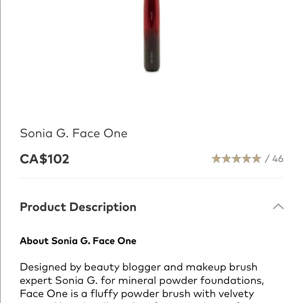 (SOLD) Sonia G Makeup brushes. Value of $300 CAD - Picture 6 of 6